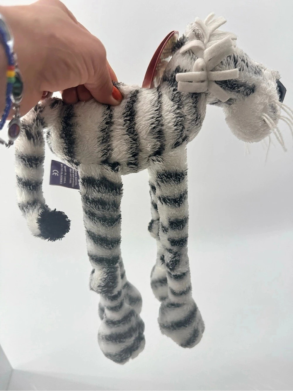 First & Main FantaZOO Zena Zebra Striped Plush NWT